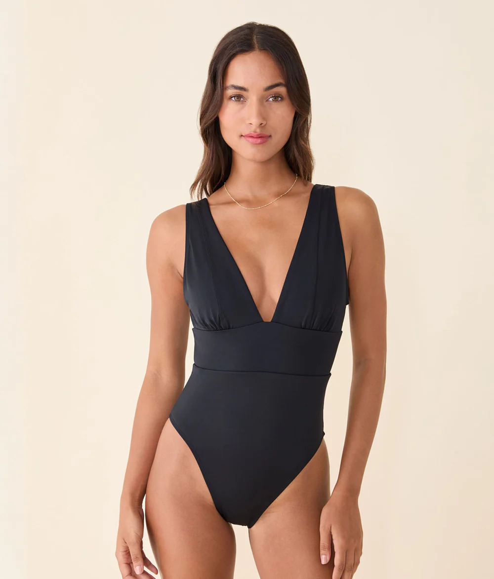 Andie The Mykynos Swimsuit, Black, Size 10, EUC